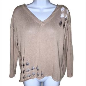 Buffalo David Bitton Crop Tan Sweater